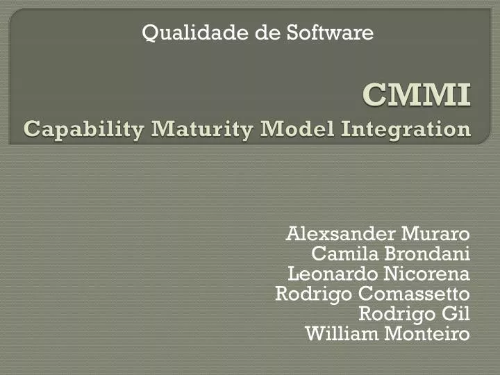 cmmi capability maturity model integration
