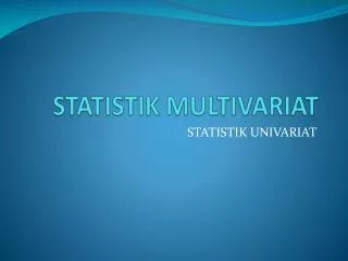 statistik multivariat