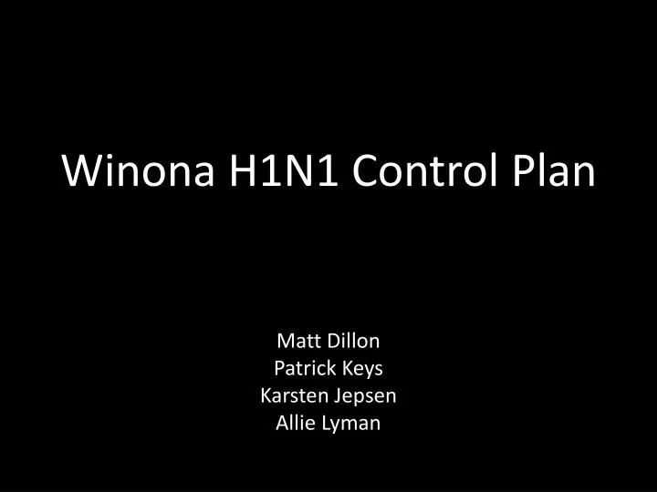 winona h1n1 control plan