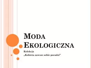 moda ekologiczna