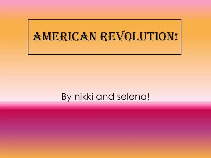 american revolution