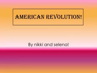 american revolution