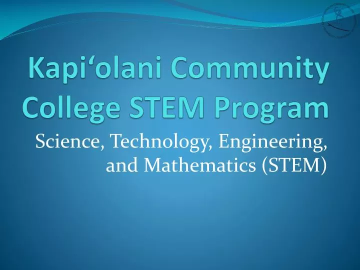 kapi olani community college stem program