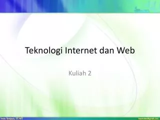 Teknologi Internet dan Web