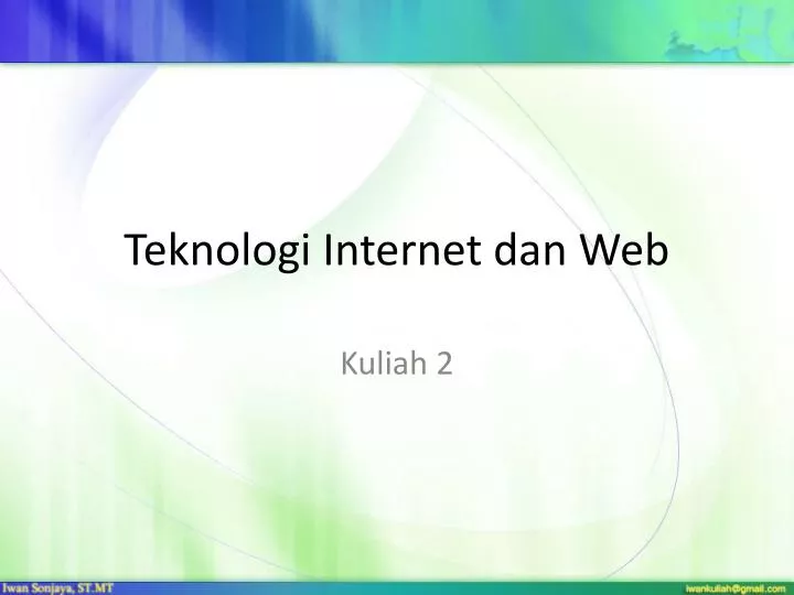 teknologi internet dan web