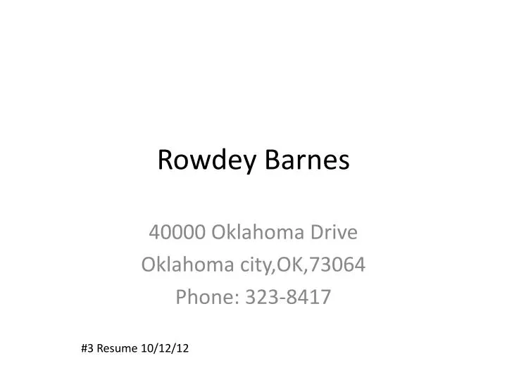 rowdey barnes