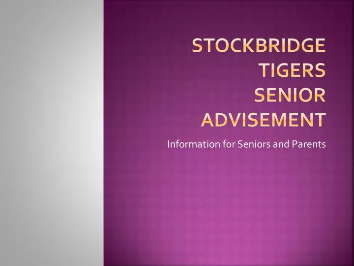 stockbridge tigers senior advisement