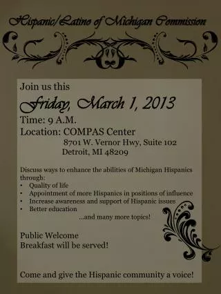 Hispanic/Latino of Michigan Commission