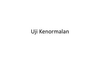 uji kenormalan