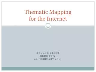 Thematic Mapping for the Internet