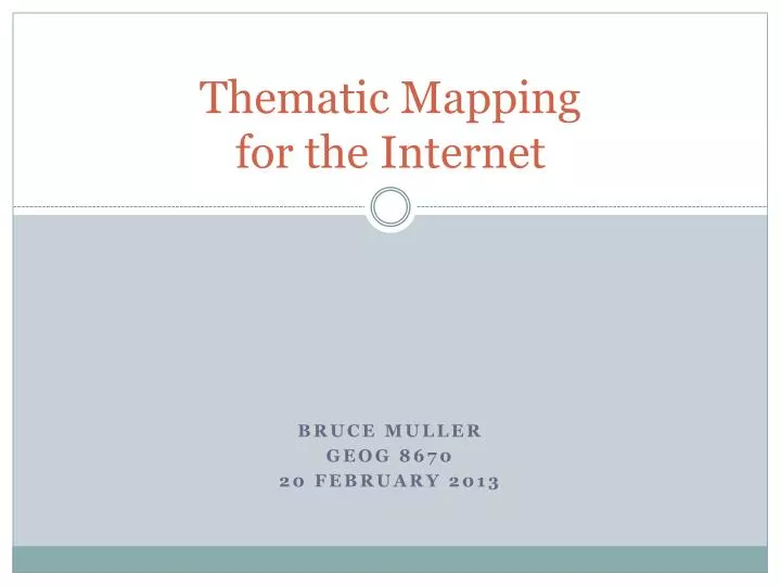 thematic mapping for the internet