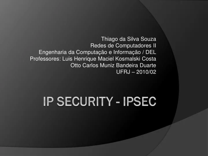 ip security ipsec