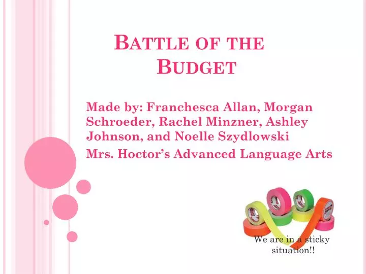 battle of the budget