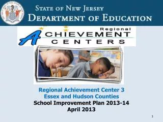 Regional Achievement Center 3 Essex and Hudson Counties School Improvement Plan 2013-14 April 2013