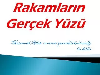 rakamlar n ger ek y z