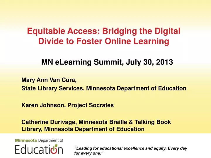 equitable access bridging the digital divide to foster online learning