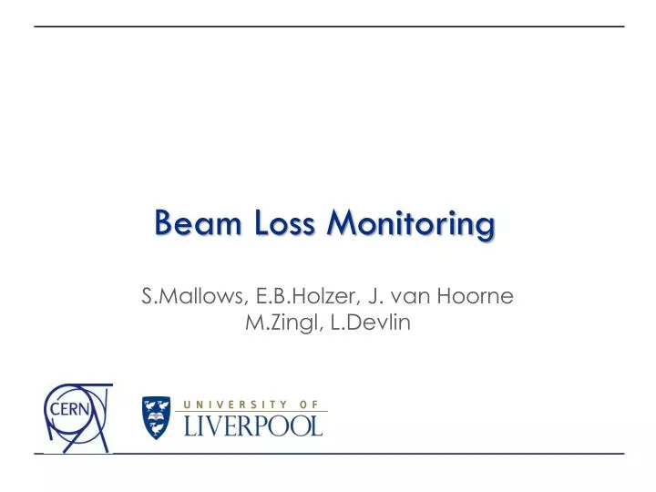 beam loss monitoring