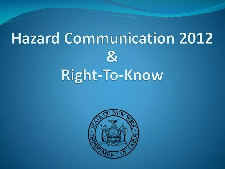 hazard communication 2012 right to know