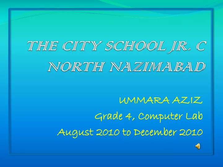 the city school jr c north nazimabad