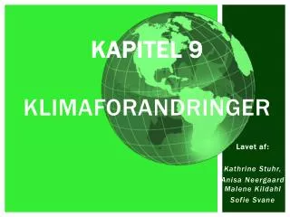 Kapitel 9 Klimaforandringer