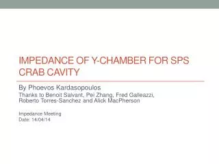 Impedance of Y-Chamber for SPS Crab cavity