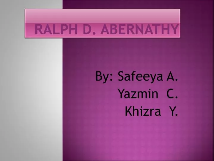 ralph d abernathy