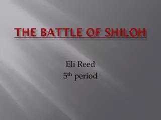 The Battle Of Shiloh