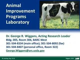 Animal Improvement Programs Laboratory