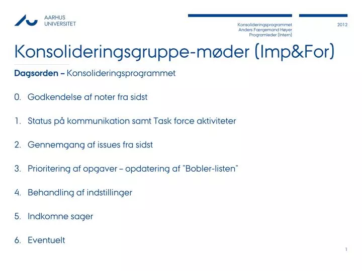 konsolideringsgruppe m der imp for