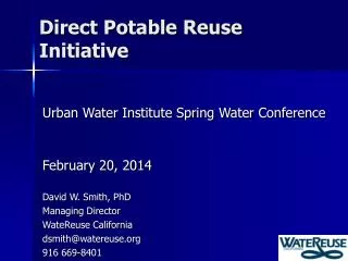 Direct Potable Reuse Initiative