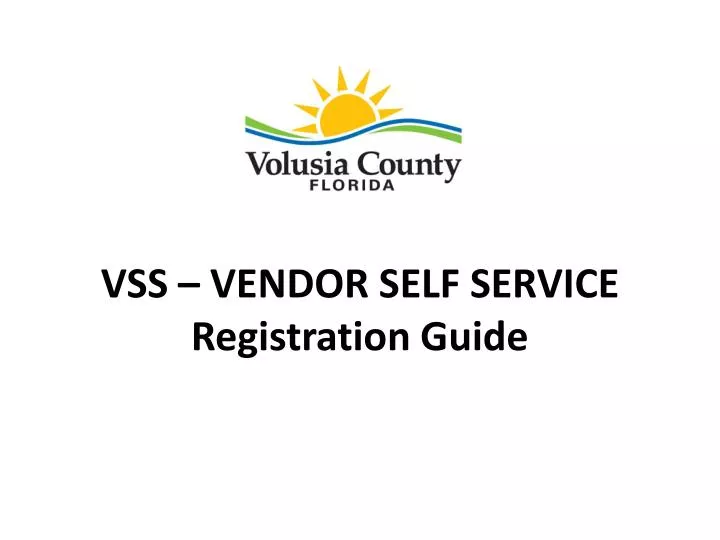 vss vendor self service registration guide