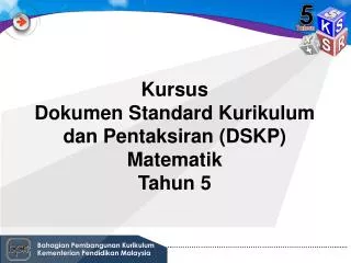 PPT - DOKUMEN STANDARD KURIKULUM DAN PENTAKSIRAN (DSKP) PowerPoint ...