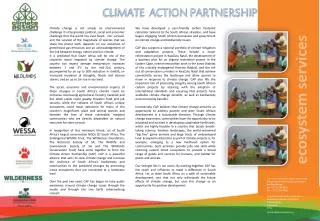 For more information please contact the Climate Action Partnership coordinator Sarshen Marais