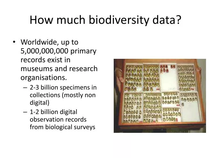 how much biodiversity data