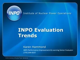 INPO Evaluation Trends