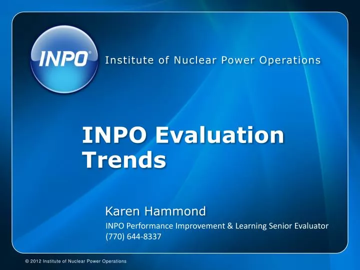 inpo evaluation trends