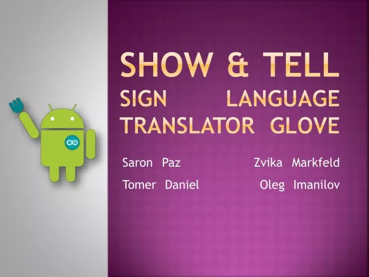show tell sign language translator glove
