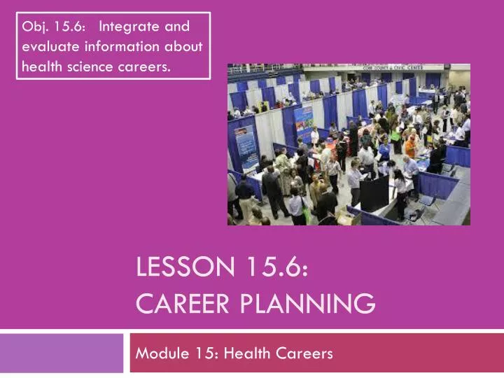 lesson 15 6 career planning