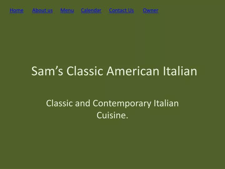 sam s classic american italian