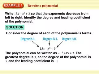 Rewrite a polynomial