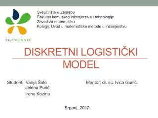 diskretni logisti ki model