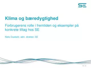 klima og b redygtighed