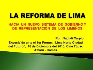 la reforma de lima