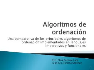 algoritmos de ordenaci n