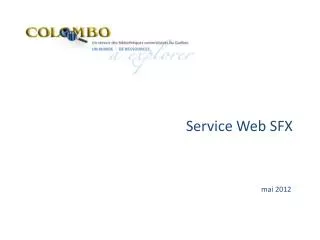 service web sfx