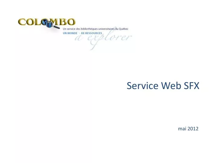 service web sfx