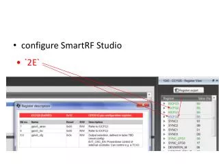 configure SmartRF Studio