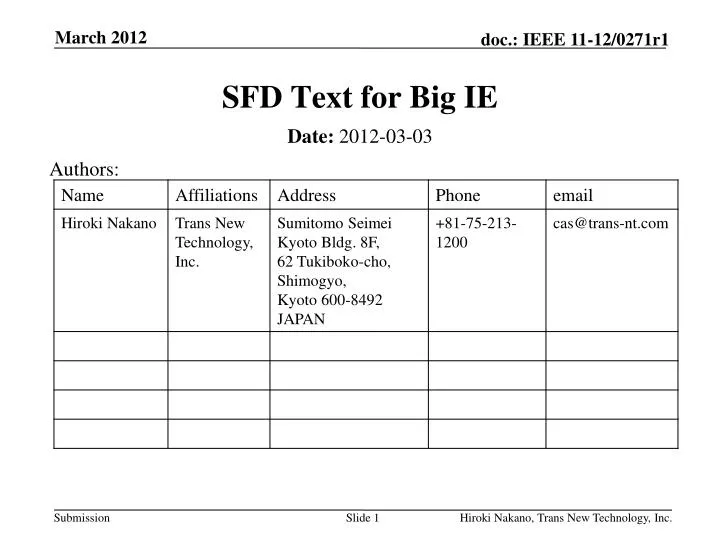 sfd text for big ie