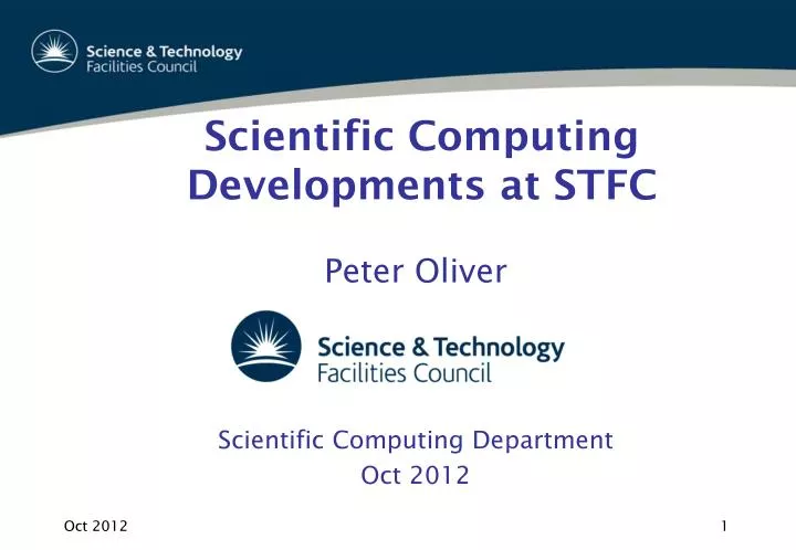 scientific computing developments at stfc