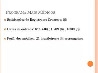 programa mais m dicos